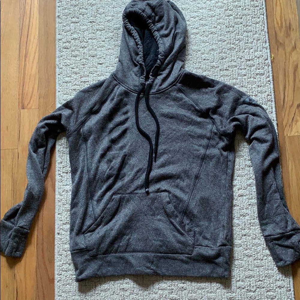 Grey Adidas running hoodie